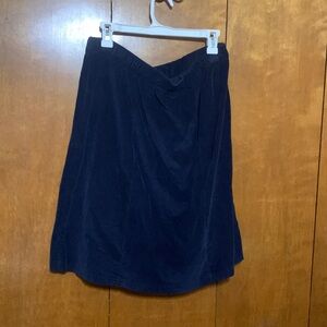 BASIC EDITIONS- Navy Blue Corduroy Skirt